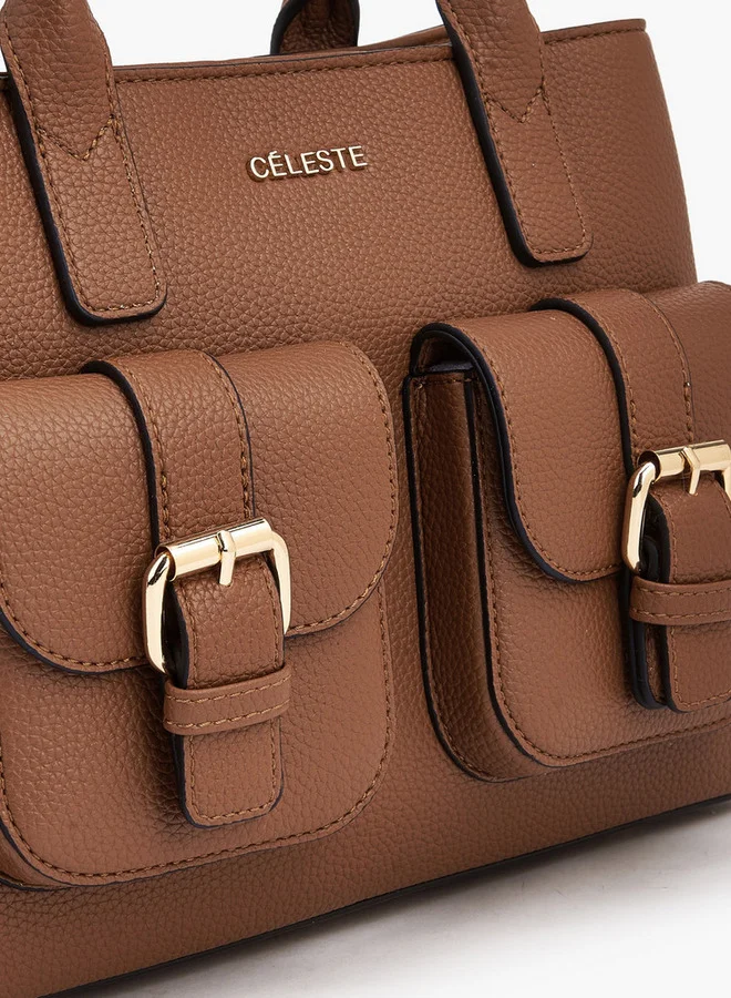Celeste Solid Tote Bag With Handles